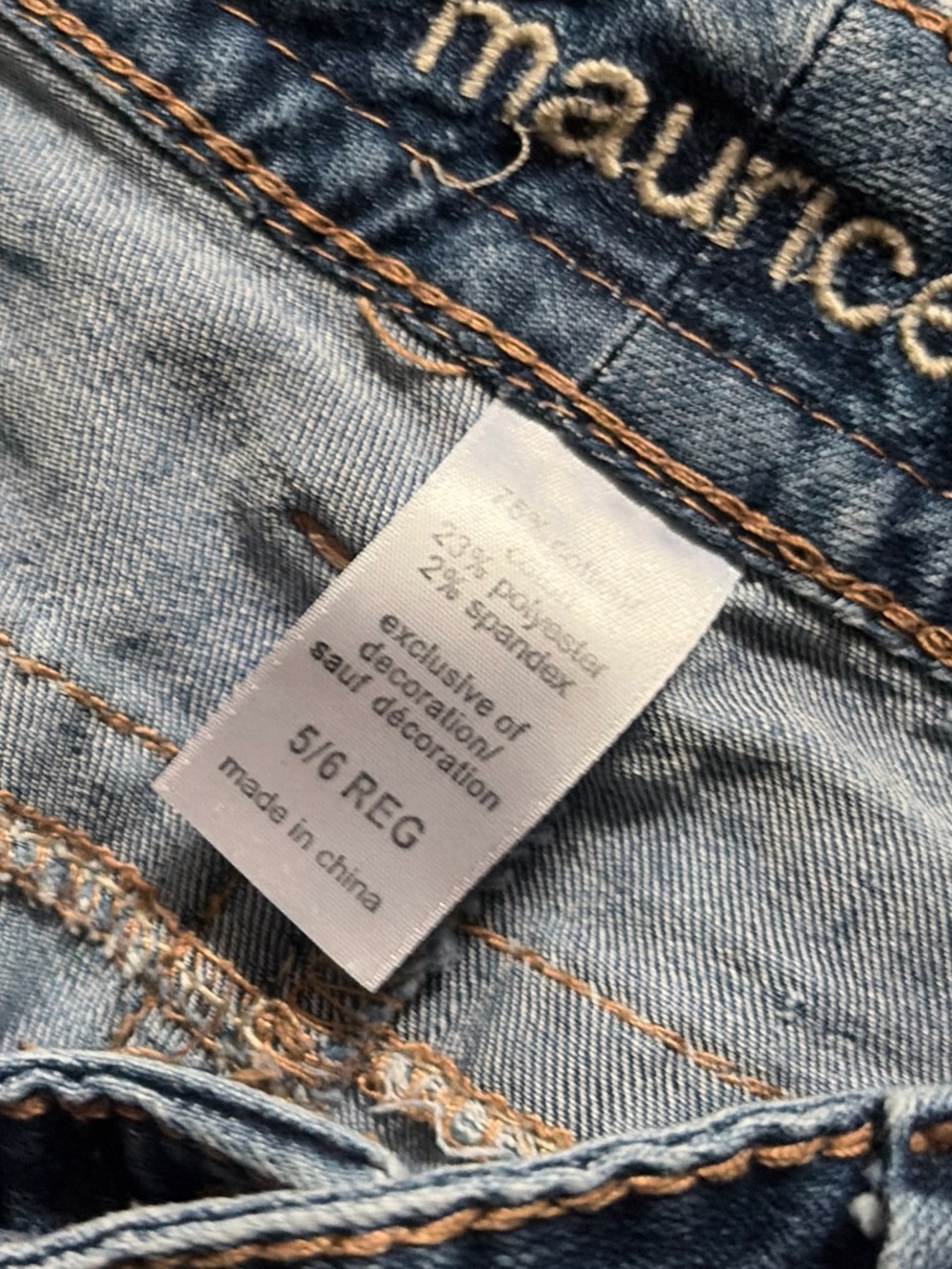 Maurices Medium Blue Cropped Distressed Stretch Jeans - Picture 4 of 8